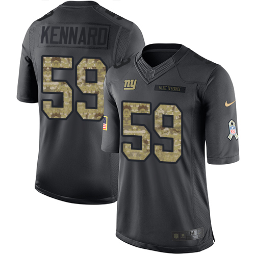 Youth Limited Devon Kennard Nike Jersey Black - #59 2016 Salute to Service NFL New York Giants